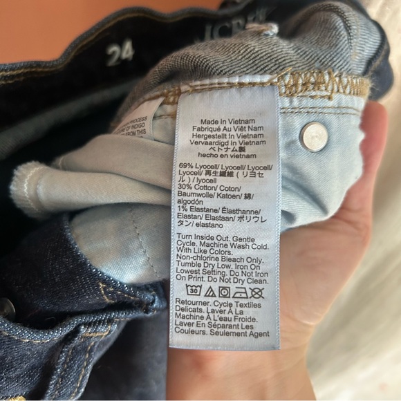 J. Crew‎ High-rise ‘96 Flare Jeans With Button Fly Dark Wash Bootcut NEW Size 24 - Picture 7 of 10